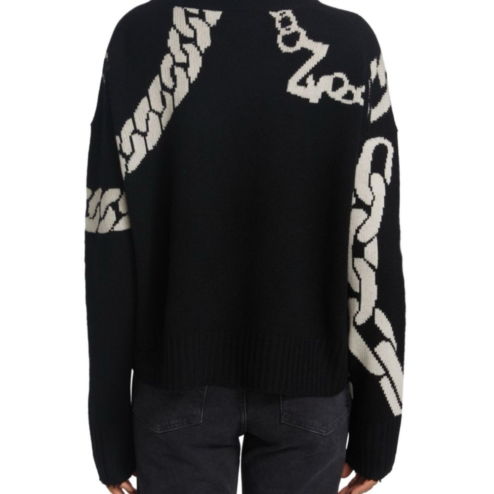 Zadig Voltaire Starry Chains Cashmere Distressed Sweater Small